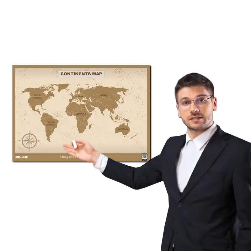 پوستر آموزشی مستر راد طرح قاره ها مدل map10070