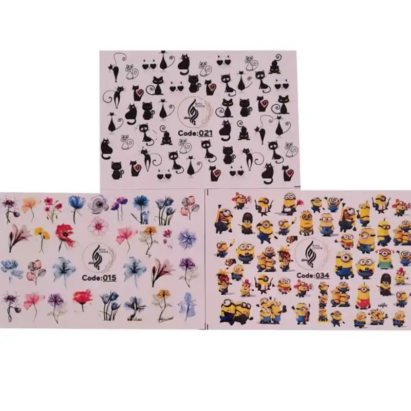 برچسب لنز ناخن رویاسنتر مدل 21 مجموعه 3 عددی