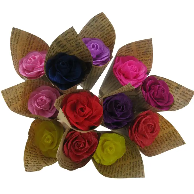 گل مصنوعی کوه شاپ مدل گل کاغذی هدی کد D139 - B029 مجموعه 12 عددی