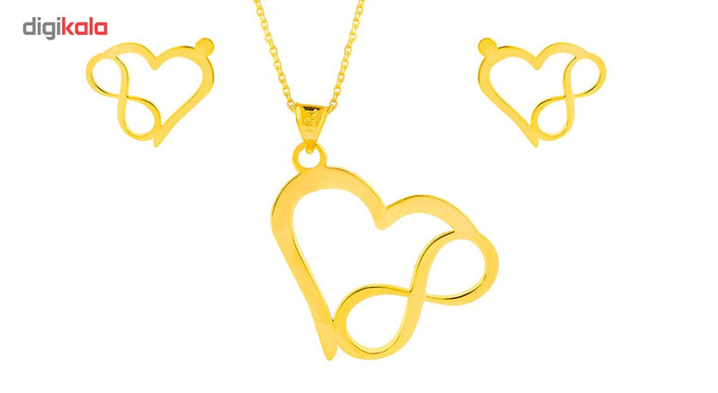 نیم ست طلای 18 عیار زنانه سیم و گوهر مدل GLE165