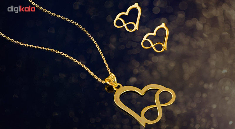 نیم ست طلای 18 عیار زنانه سیم و گوهر مدل GLE165