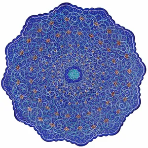 بشقاب مسی میناکاری اثر ابوالقاسمی کد 170185