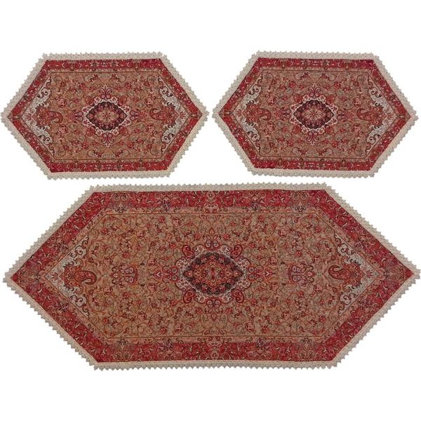 ست سه تکه رومیزی ترمه کد TRSETE11