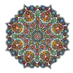 بشقاب میناکاری دست نگار کد 30
