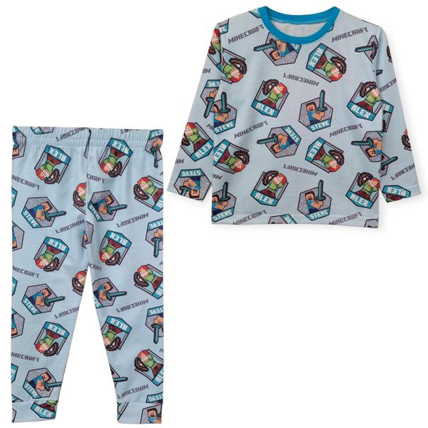 ست تیشرت آستین بلند و شلوار راحتی پسرانه مدل ماینکرافت کد 318