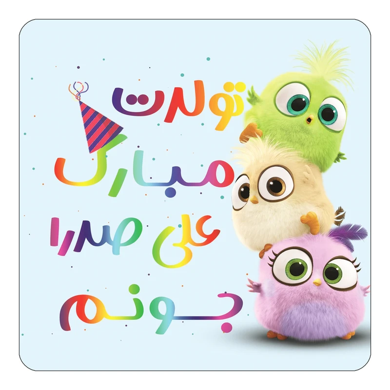 مگنت کاکتی طرح تولد علی صدرا مدل پرندگان خشمگین Angry Birds کد mg60087