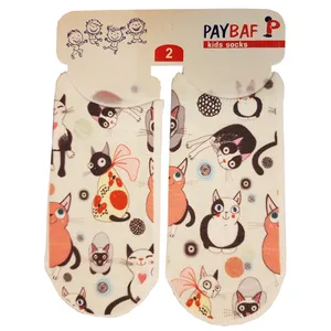 جوراب پی باف طرح گربه کد san_05