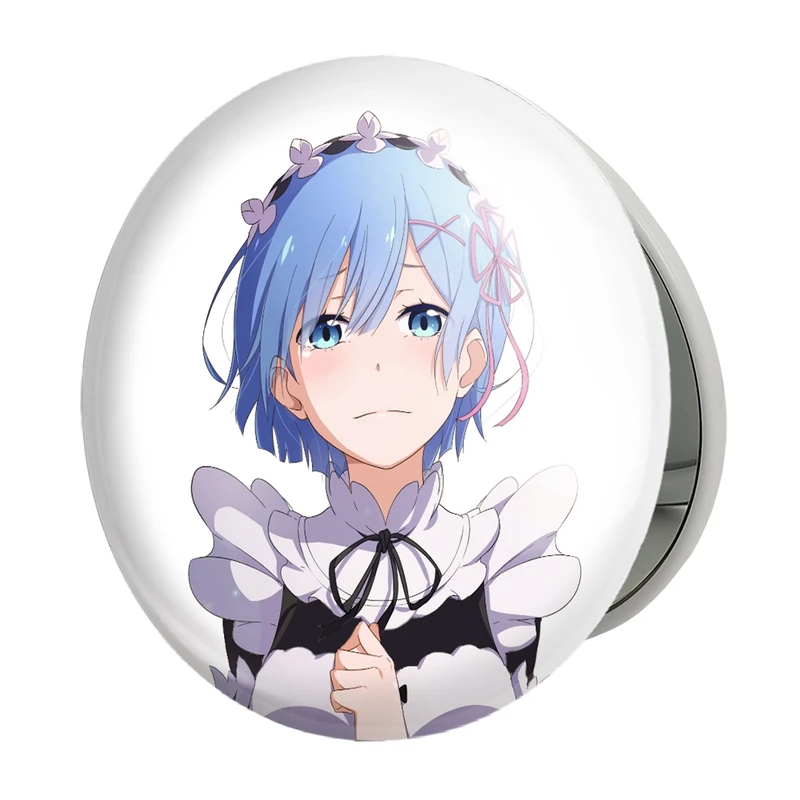 آینه جیبی خندالو طرح رم انیمه دختر مدل تاشو کد 12119 