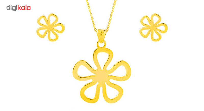 نیم ست طلای 18 عیار زنانه سیم و گوهر مدل GLE173