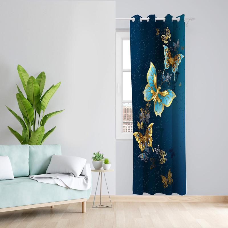 پرده مدل پروانه مخمل پانچی کد 1100 سایز 140x200 سانتی متر