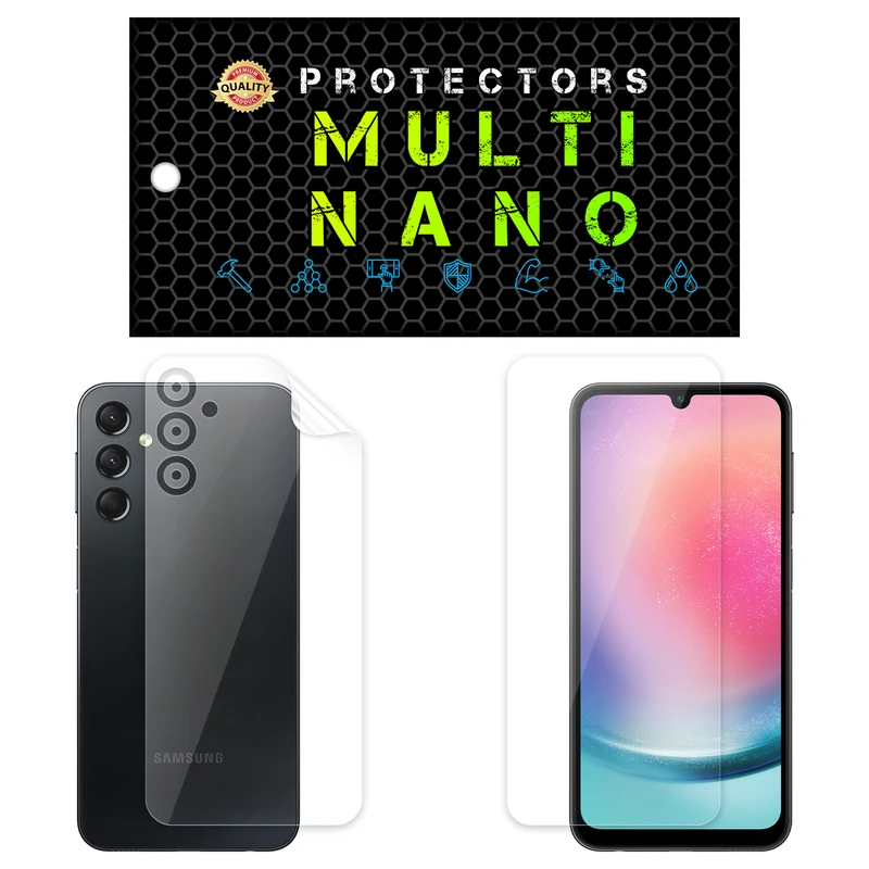 محافظ صفحه نمایش مولتی نانو مدل X-SFT مناسب برای گوشی موبایل سامسونگ Galaxy A24 4G به همراه محافظ پشت گوشی
