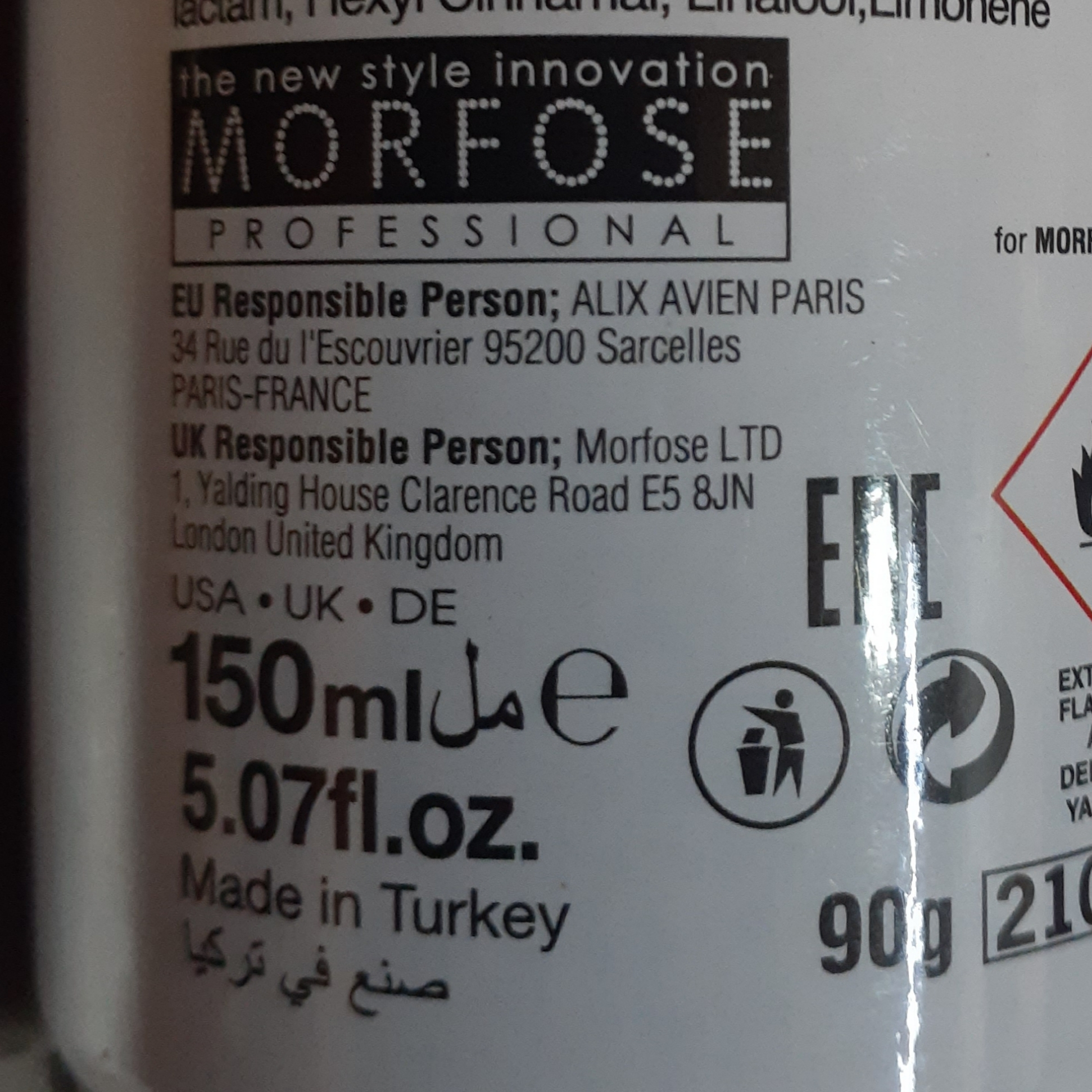 اسپری رنگ مو مورفوس مدل crush حجم 150میلی لیتر رنگ قرمز