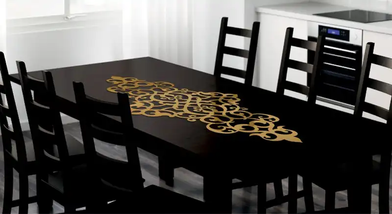 رانر چرم مصنوعی دکورانر مدل R201 سایز 90x30 سانتی متر