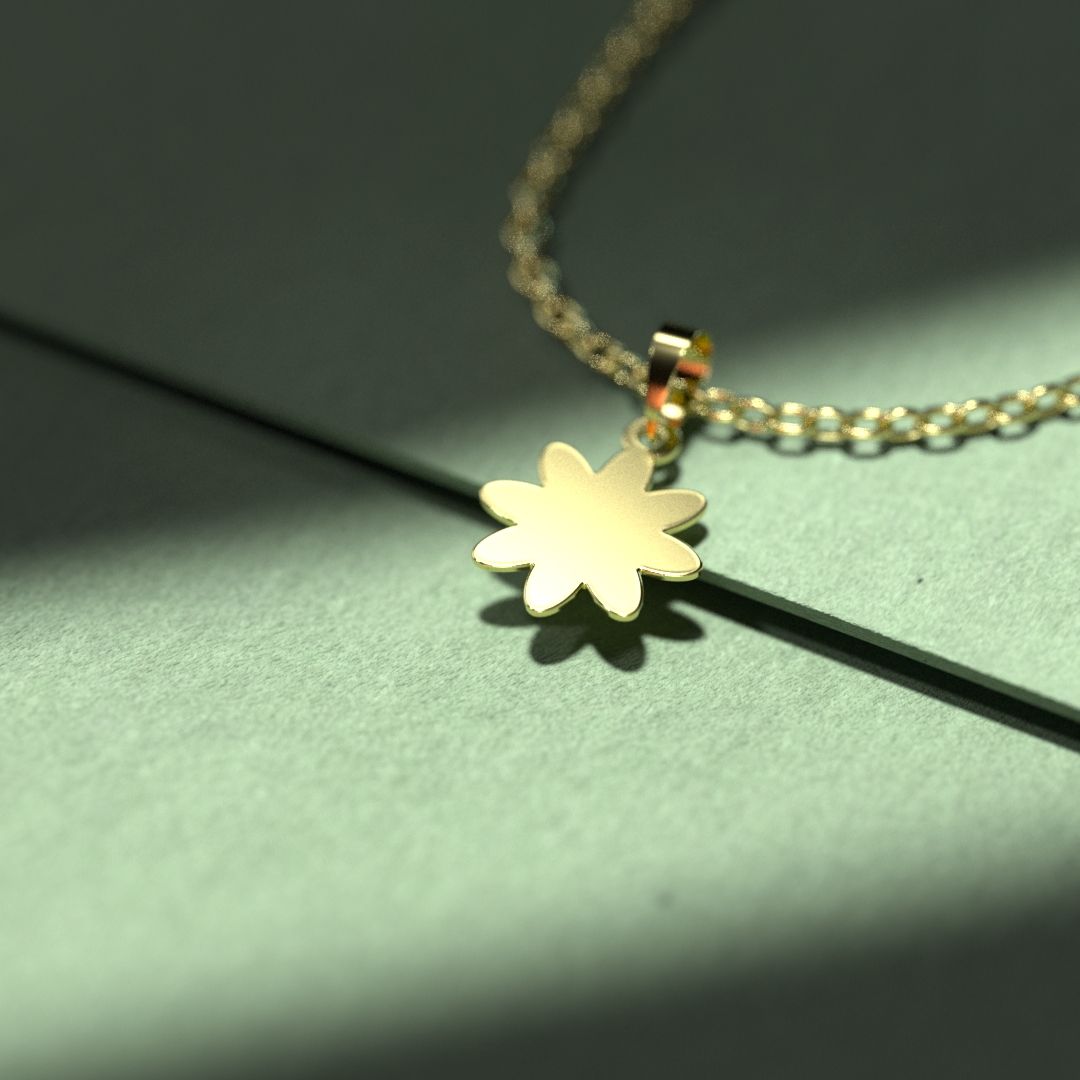 گردنبند طلا 18 عیار زنانه مدوپد مدل هندسی کد HH2-1-1196 -  - 4