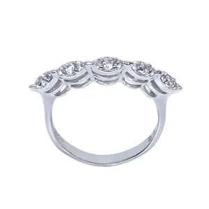 انگشتر نقره زنانه بازرگانی میلادی مدل نگین دار کد AWR_061