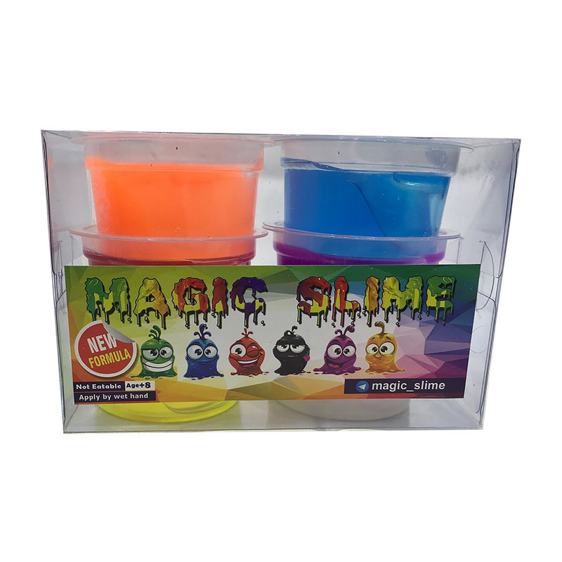 ژل بازی اسلایم مدل MAGIC بسته 6 عددی