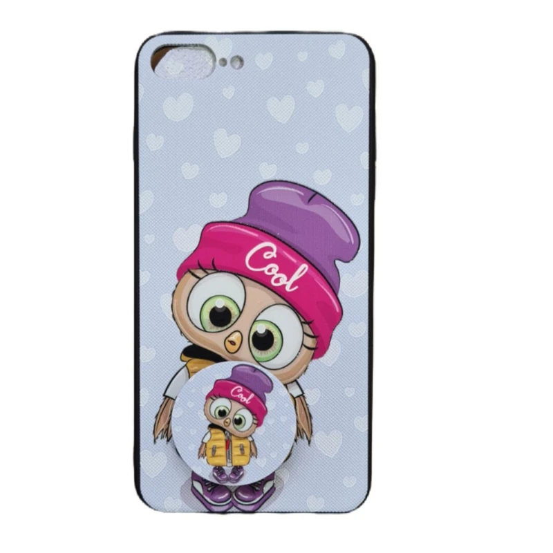 کاور طرح دخترانه کد 738 مناسب برای گوشی موبایل اپل iPhone 7 / 8 Plus به همراه پاپ سوکت