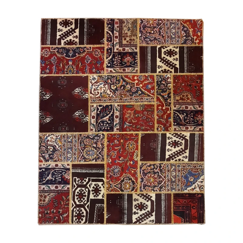 کلاژ فرش دستبافت سه متری مدل چهل تکه کد N.K.P.CO.C6