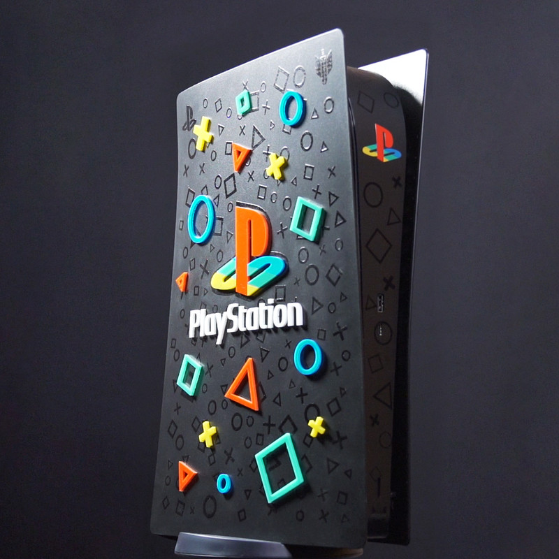 برچسب کنسول بازی مدل فیس پلیت سه بعدی PlayStation5 2