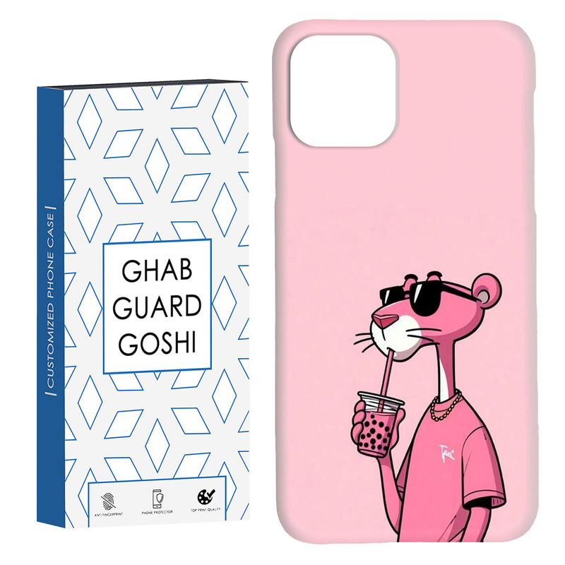 کاور قاب گارد گوشی طرح پلنگ صورتی کد Dimo-213 مناسب برای گوشی موبایل اپل  IPHONE 11 PRO MAX