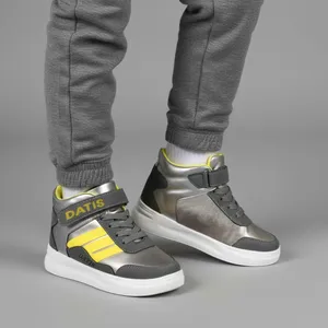 نیم بوت پسرانه مدل ساقدار سه خط PLTN.3562