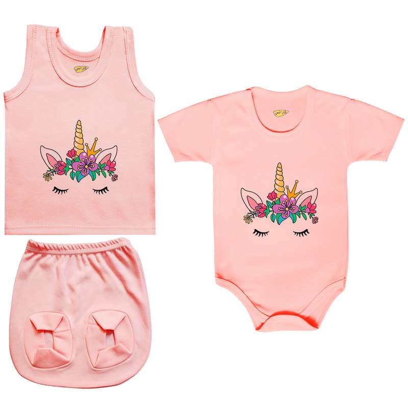 ست 3 تکه لباس نوزادی کارانس مدل PRSZS-3246