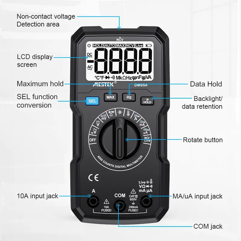 مولتی متر دیجیتال مستک مدل DM95A