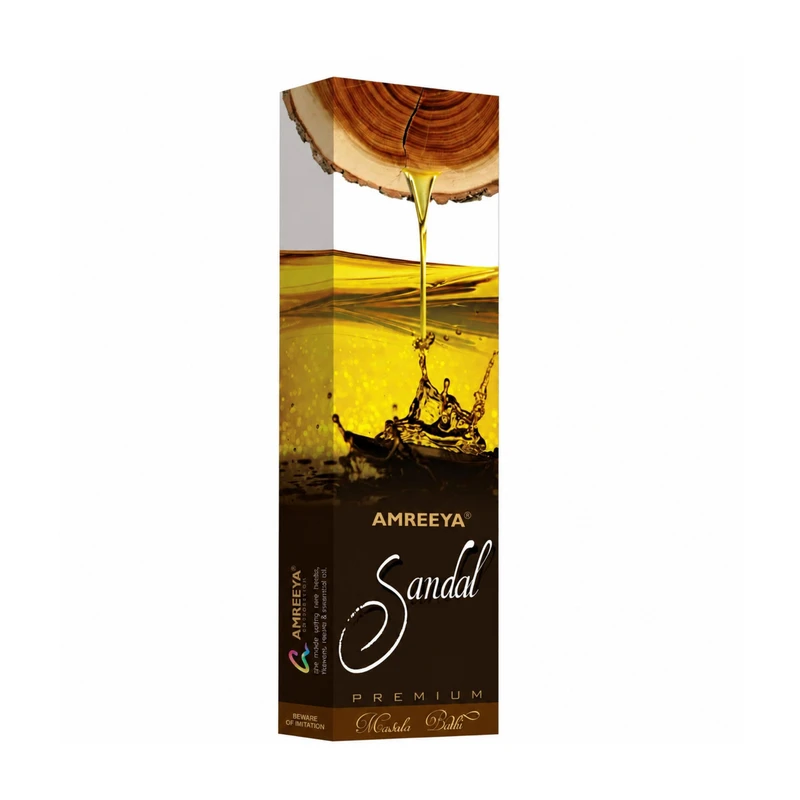 عود دست‌ساز آمریا مدل Sandal رایحه چوب صندل بسته 30 عددی