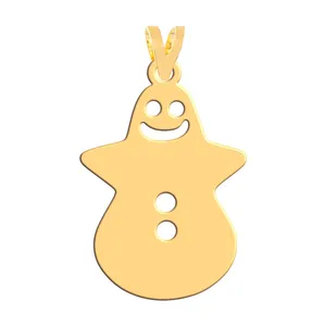 آویز گردنبند طلا 18 عیار زنانه فرشته مدل آدمک نون زنجبیلی  WNL-000654