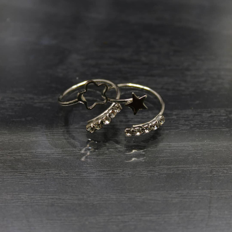 بند انگشتی زنانه کد AS0014 مجموعه 2 عددی