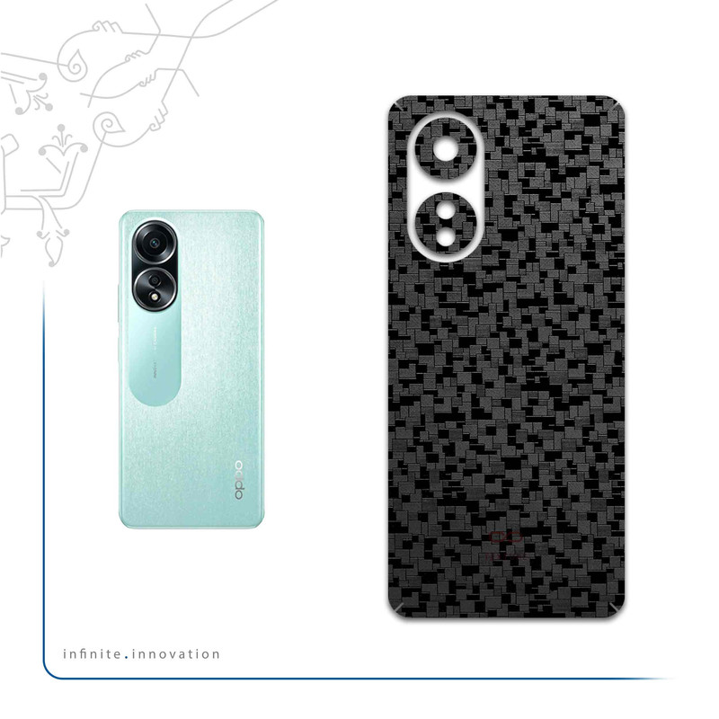 برچسب پوششی ماهوت مدل Black-Silicon مناسب برای گوشی موبایل اپو A58 4G