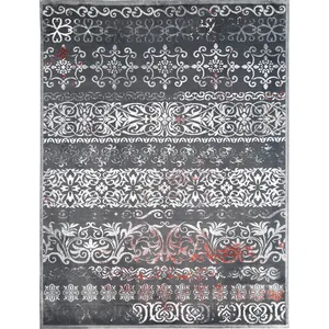 فرش ماشینی مهستان مدل اونیکس کد ONYX10 زمینه طوسی