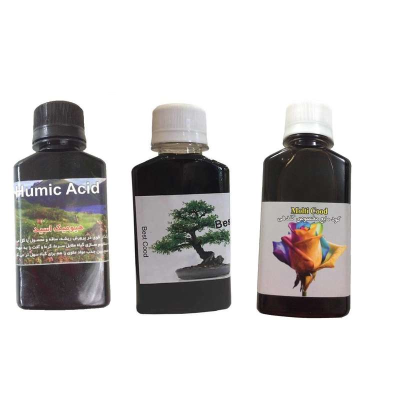 کود مایع هیومیک اسید و بن سای و گلدهی کد01 حجم 120 میلی لیتر بسته 3 عددی