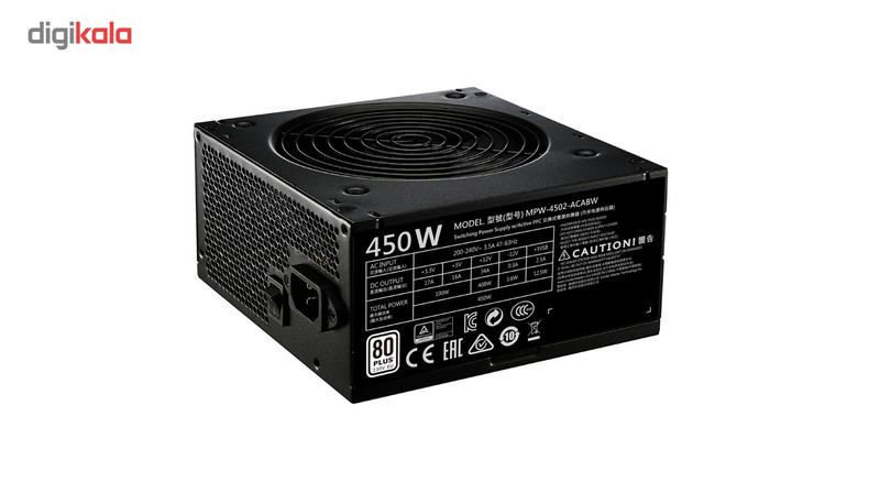 منبع تغذیه کامپیوتر کولر مستر مدل MWE white 450 3