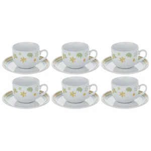 سرویس چای خوری 12 پارچه چینی زرین ایران سری ایتالیا اف مدل Mayorka درجه عالی