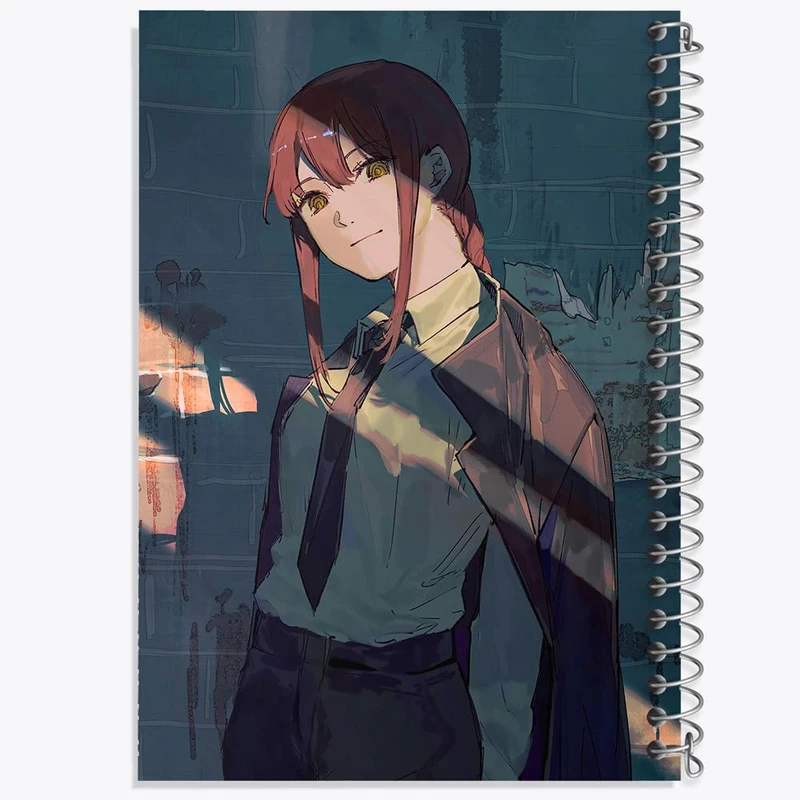 دفتر لیست خرید 50 برگ خندالو طرح ماکیما انیمه مرد اره ای Chainsaw Man کد 23189