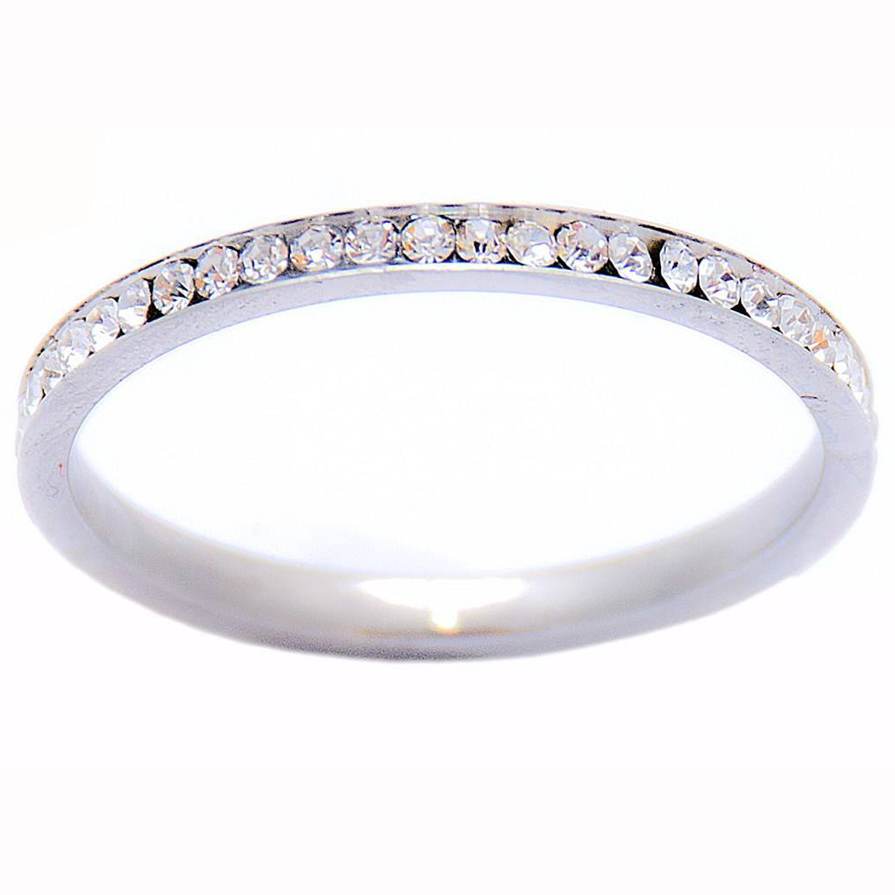 انگشتر زنانه نگین دار استیل مدل NSF سايز 16 انگشتر زنانه نگین دار استیل مدل NSF سايز 16