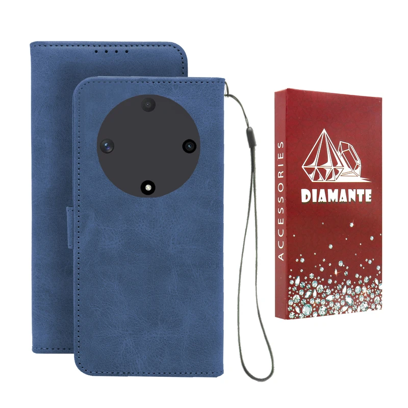 کیف کلاسوری دیامانته مدل Scusa Rd مناسب برای گوشی موبایل آنر X9A به همراه بند آویز