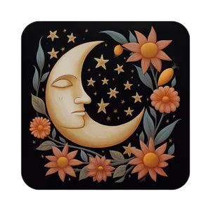 زیر لیوانی کاکتی طرح ماه و ستاره مدل mp53116