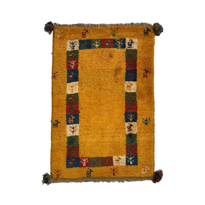 گبه فرش دستباف نیم متری مدل بافت قشقای شیراز کد NKP-sgp24