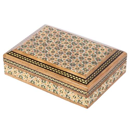 جعبه سکه خاتم کاری گالری گوهران مدل باغ شهر 1358