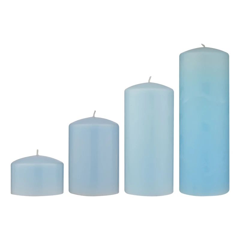 شمع دست ساز استوانه ای بدون بو طرح الوان کد A-02 زمان اتمام 320 ساعت بسته 4 عددی