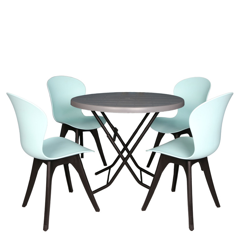 میز و صندلی ناهارخوری چهارنفره مدل ماهلین فایبرگلاس