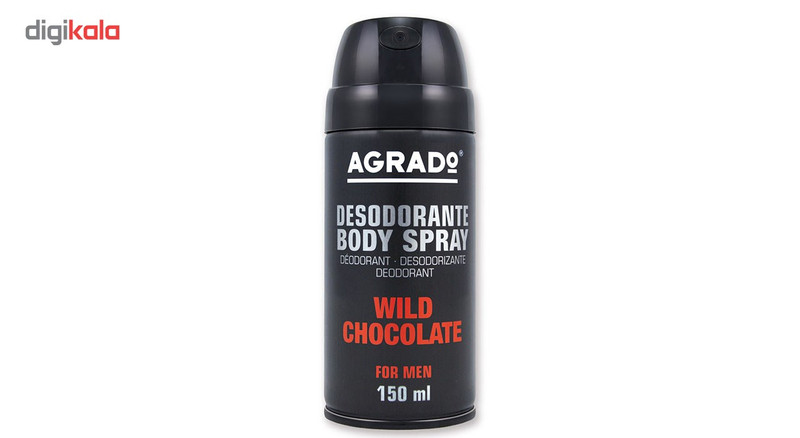 اسپری خوشبو کننده بدن مردانه آگرادو مدل Wild Chocolate پک دو عددی حجم 300 میلی لیتر
