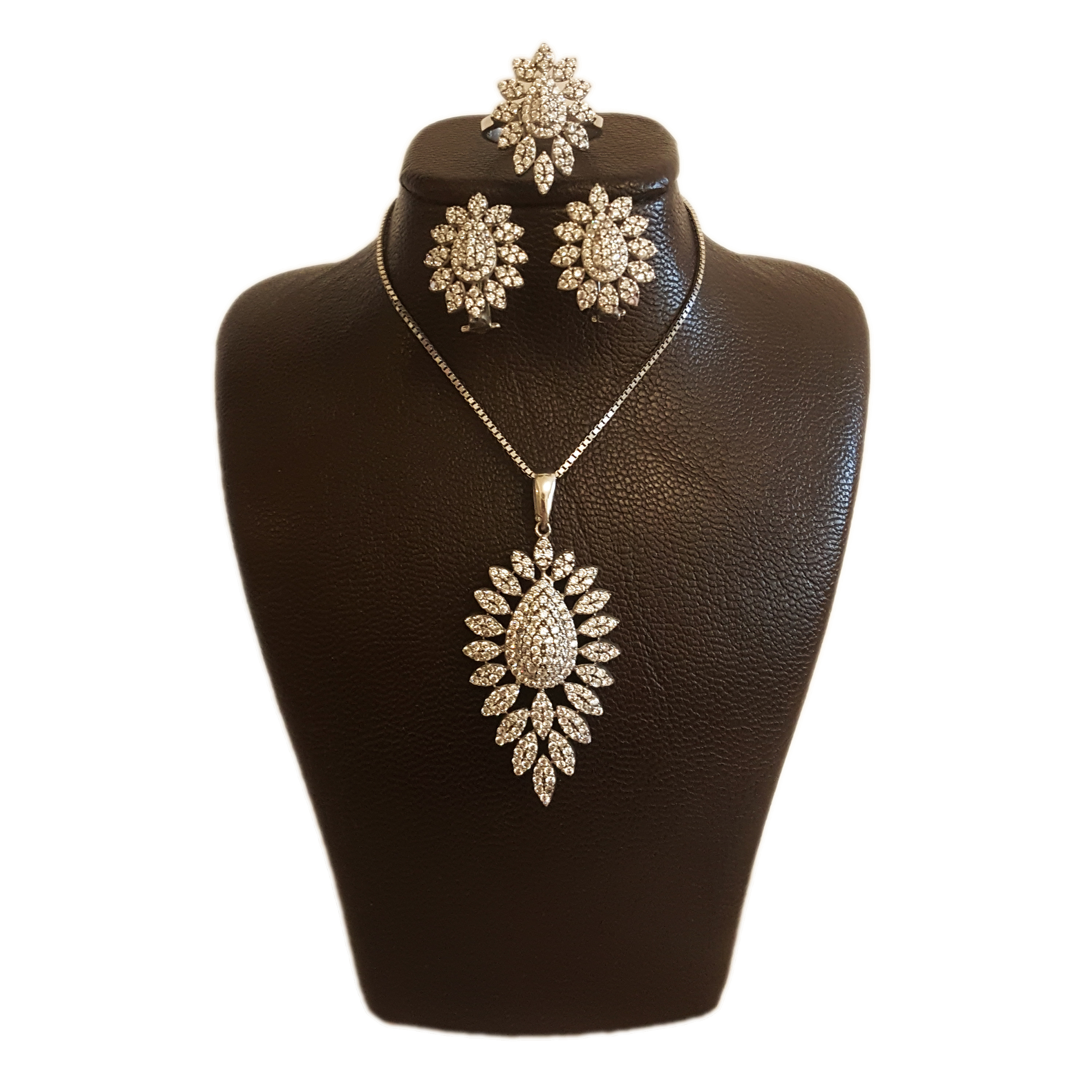 نیم ست نقره زنانه مدل AMT_N065