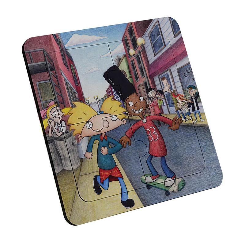 پازل 4 تکه زیگ زاگ مدل hey arnold کد 1023