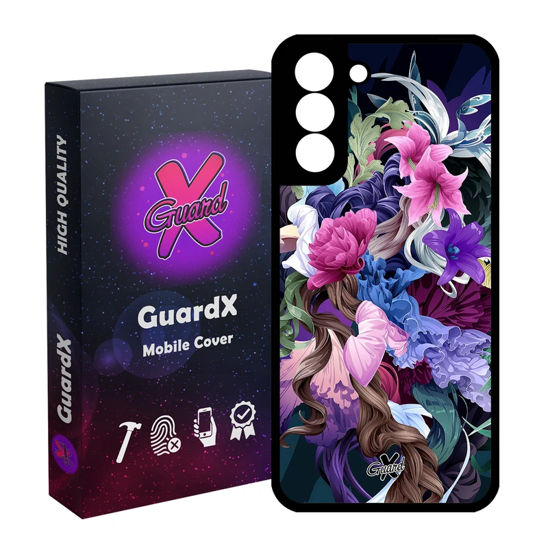 کاور گارد ایکس طرح Flower مدل Glass10172 مناسب برای گوشی موبایل سامسونگ Galaxy S21 FE