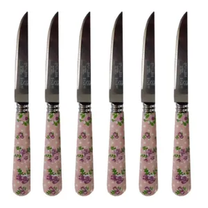 کارد میوه خوری طرح گلدار مدل 999  مجموعه 6 عددی