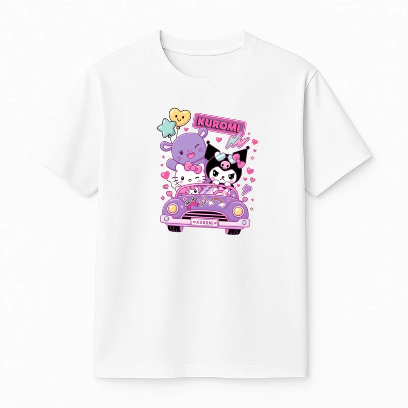 تی‌شرت آستین کوتاه دخترانه مدل کرومی کد v18 