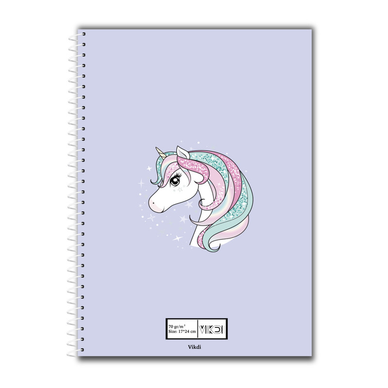 دفتر مشق ویکدی مدل اسب تک شاخ مجموعه 2 عددی